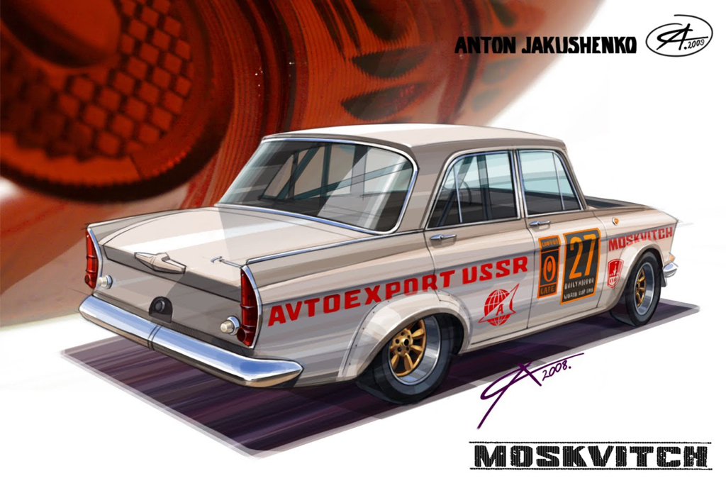 Москвич ралли рисунок